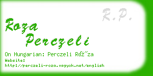 roza perczeli business card